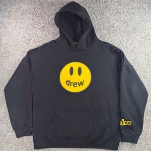 DREW HOUSE Secret - Bieber- Black XXL/2XL Hoodie - Smiley Face / Mascot  Graphic